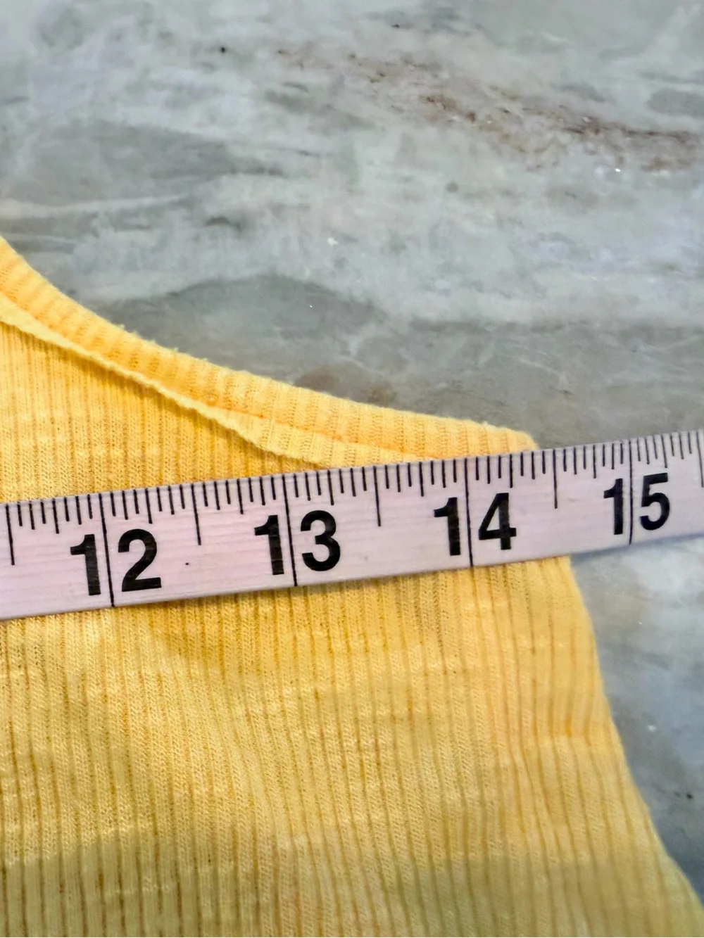 Free People Mustard Yellow Ribbed Tank Top XS Boho Scoop Neck